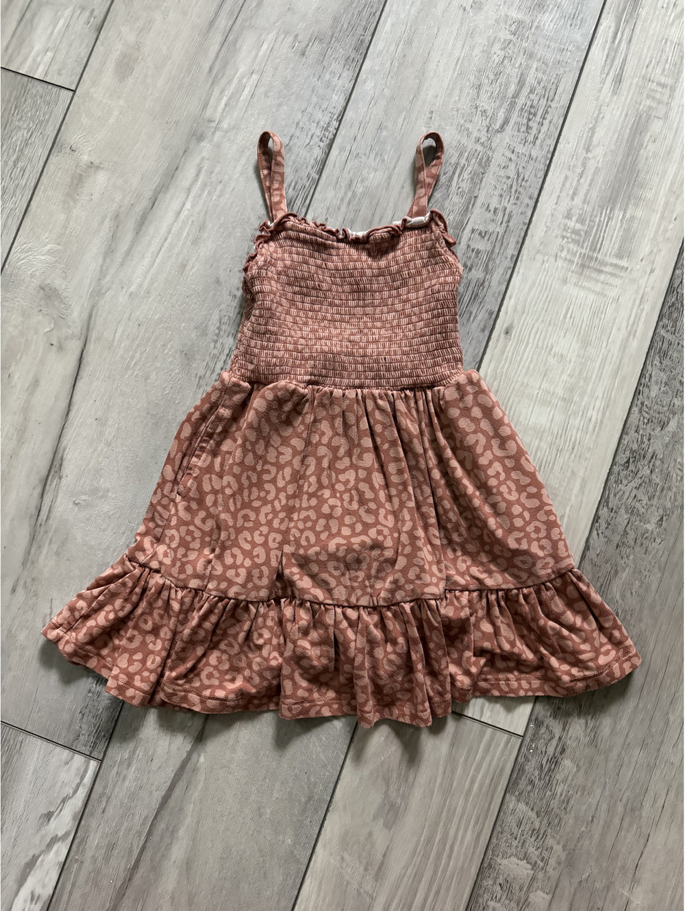 Little Sleepies play cheetah print bamboo dress size 2T